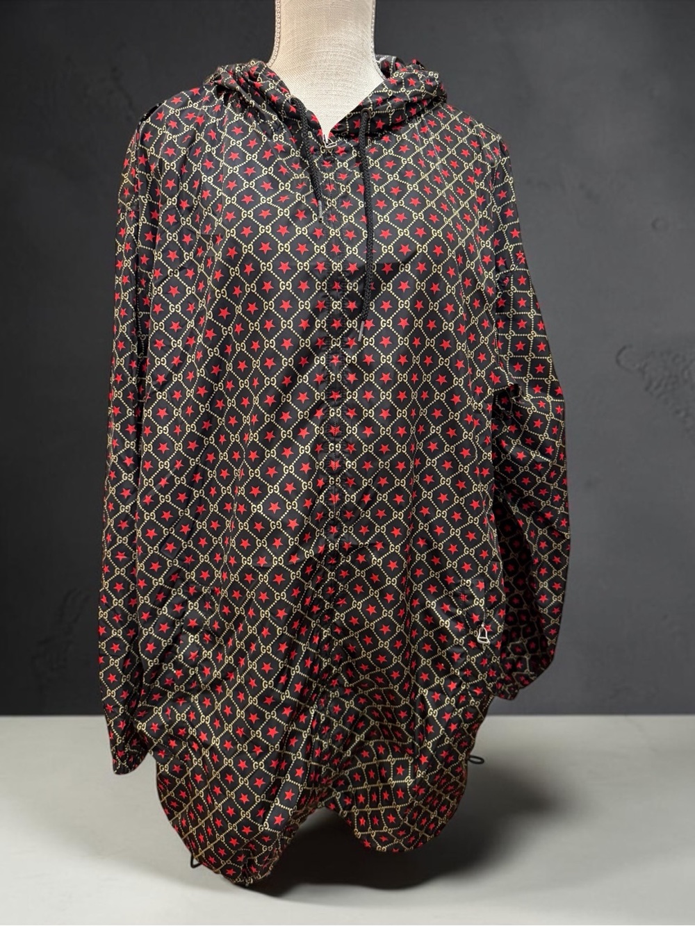 Gucci Unisex Windbreaker Jacket Red Star and GG Motif - Picture 2 of 15